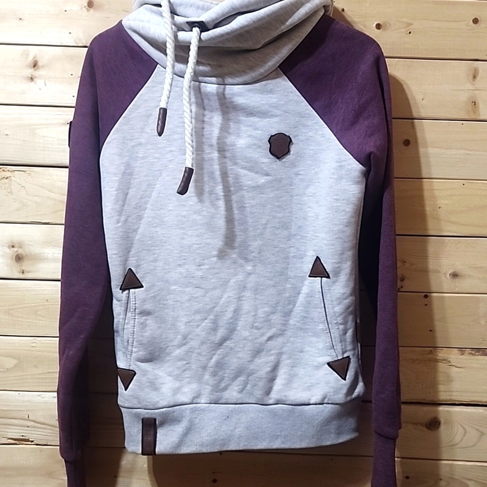Naketano So Ein Otto II Hoodie Oatmeal & Bordeaux Size Small